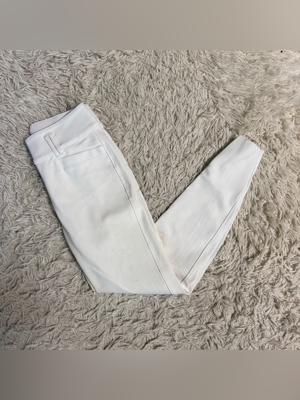 Women’s Size IT40 White Ego 7 Knee Patch Horseback Riding Breeches